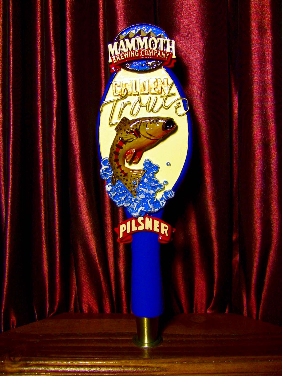 Tap Handle 458 Mammoth Brewing Golden Trout Pilsner