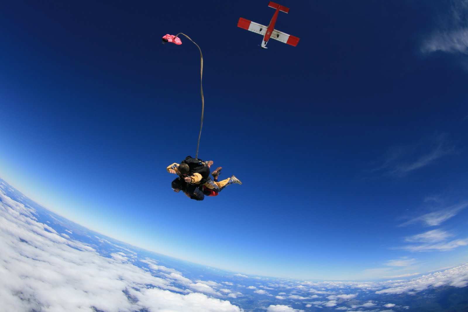 Jumping from an airplane at 16,500 ft