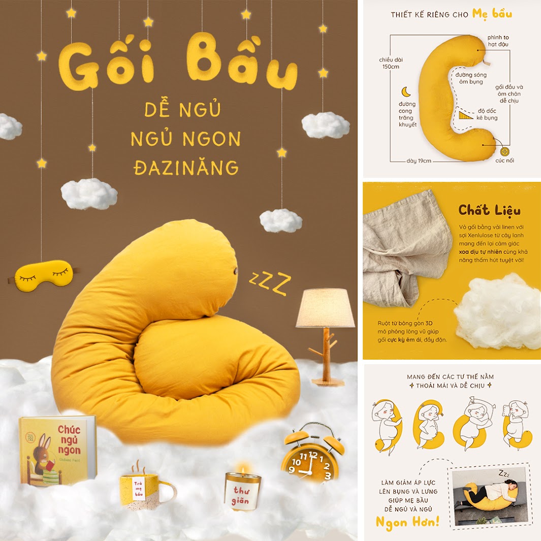 [A159] Mưa ngay gối đa năng Bà Bầu cao cấp, giao hàng tận nơi, bảo hiểm sản phẩm