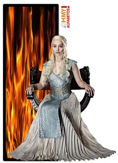 Abecedario con Daenerys. Daenerys Alphabet.