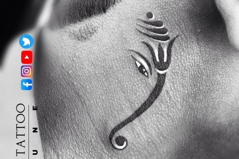 Lord Ganesha Neck tattoos