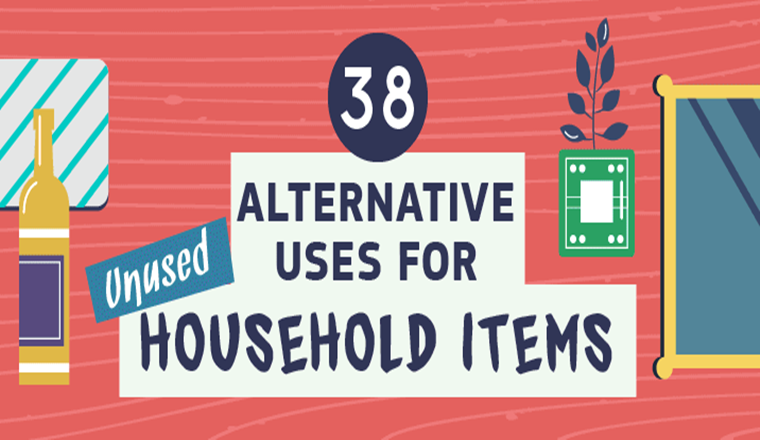 38 Alternative Uses for Unused Household Items #infographic