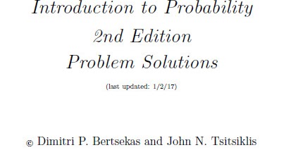 bertsekas tsitsiklis probability solution