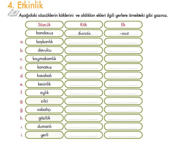 Türkçe Ders Kitabı İncelemeleri: 5. SINIF TÜRKÇE DERSİ ÇALIŞMA KİTABI