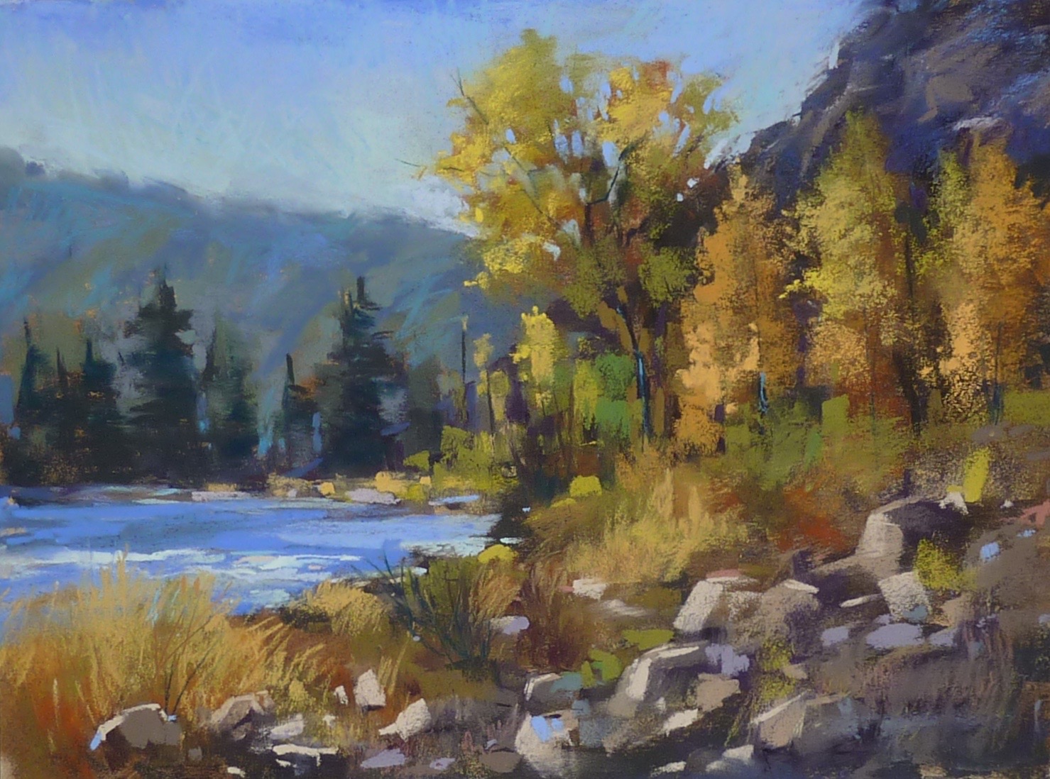 Painting My World How to Paint Rocks in Pastel