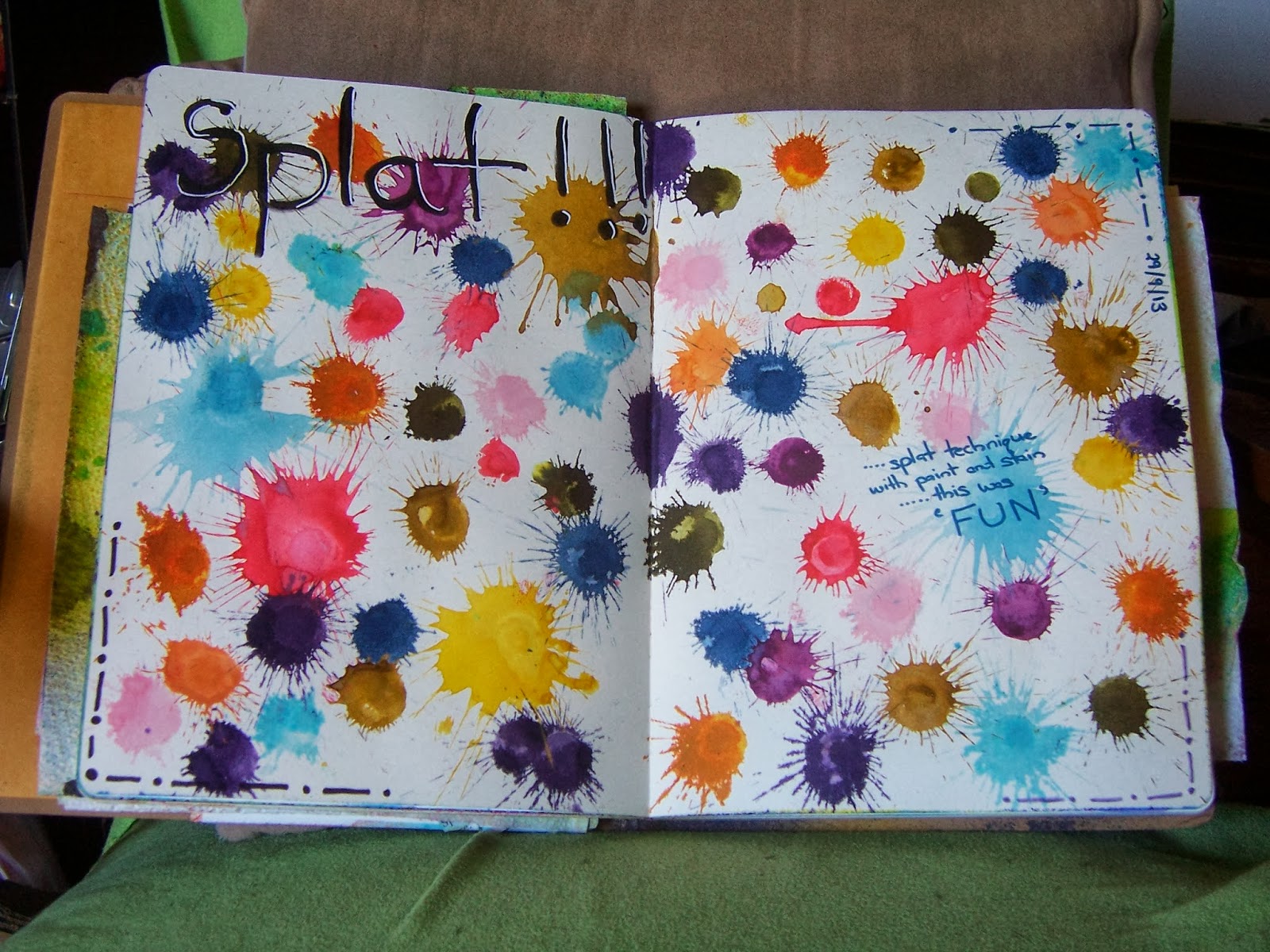 Creative Chooke: Just a little journal Splatting!