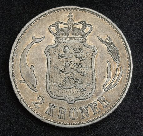 Denmark Silver 2 Kroner Coin, King Christian IX, minted in 1897.|World ...