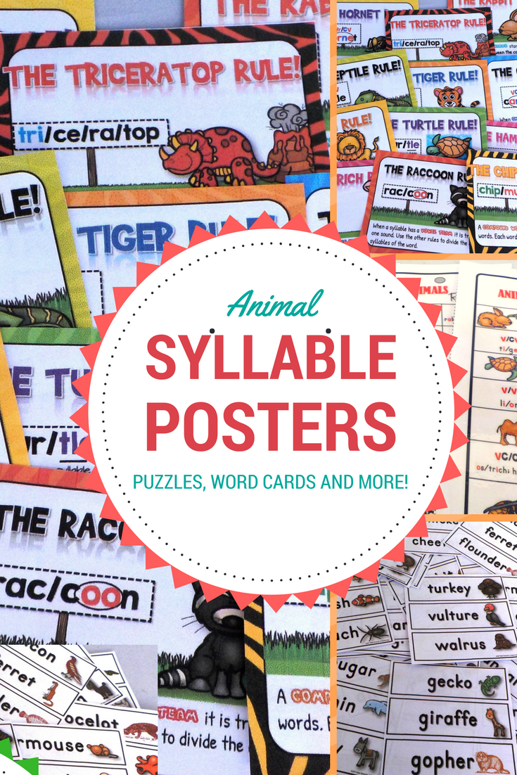 A Teacher's Idea Syllable Rules Posters and a Freebie