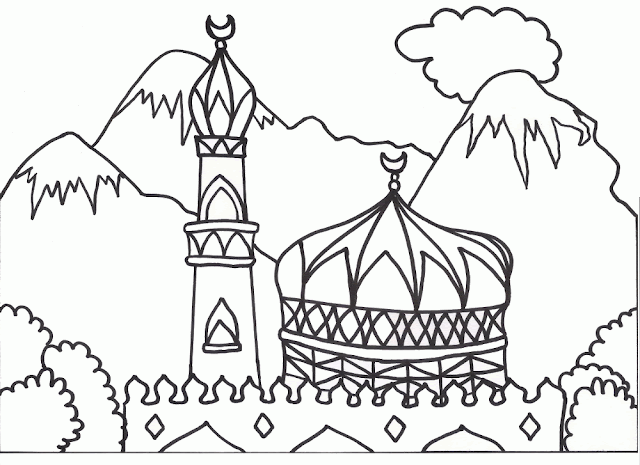 Top 5 Mosques Coloring Pages with Ramadan Kids