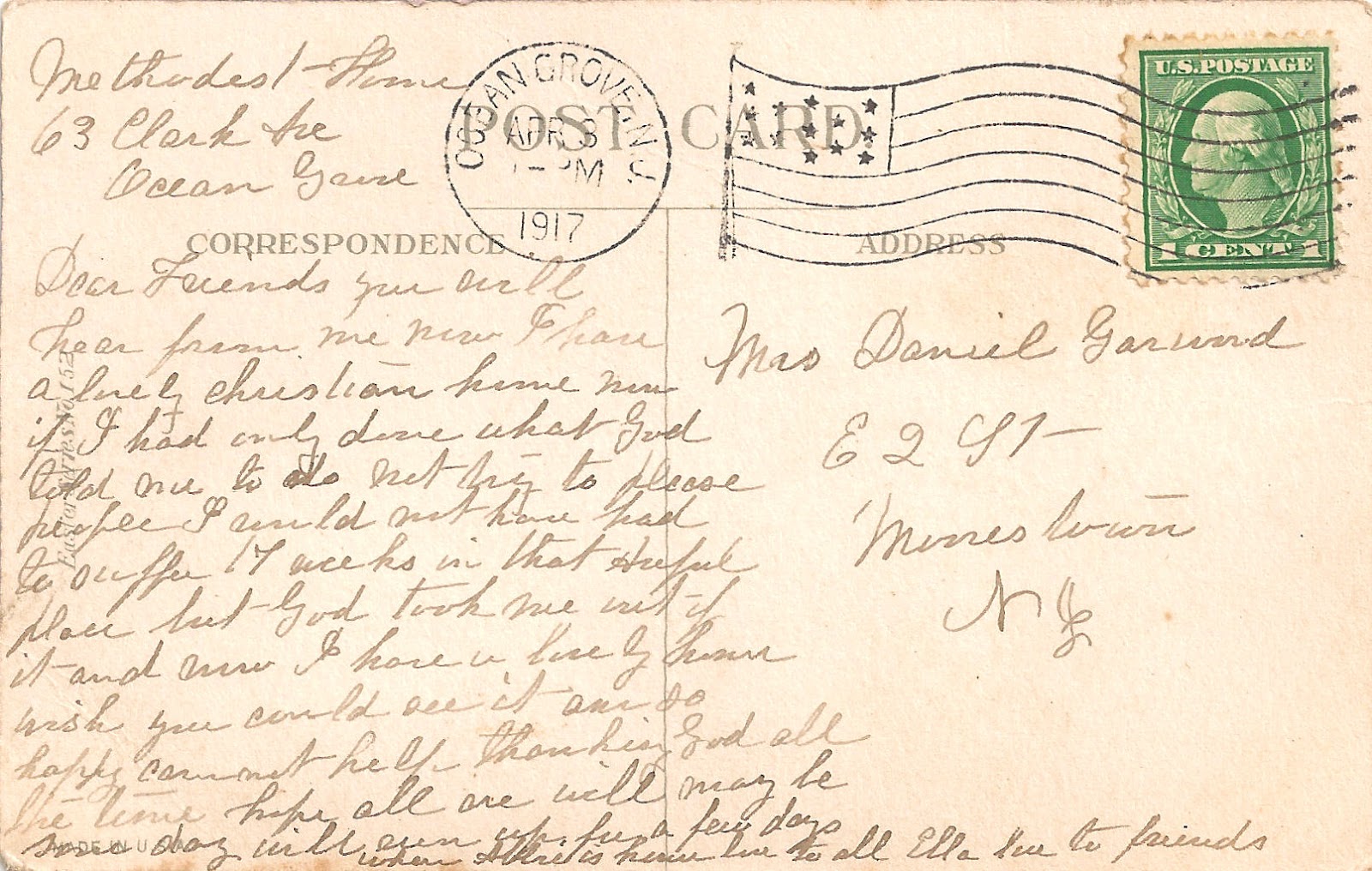 Antique Images Free Antique Graphic 1917 Antique Postcard Back with