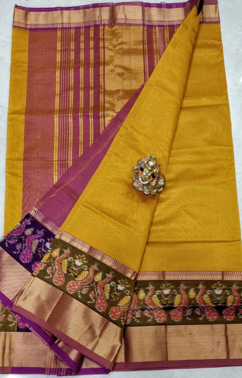 Handloom ikkat kanchi Pattu sarees