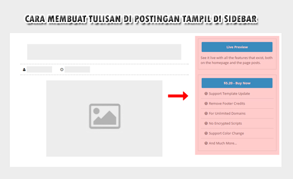 Cara Membuat Tulisan di Postingan Tampil di Sidebar