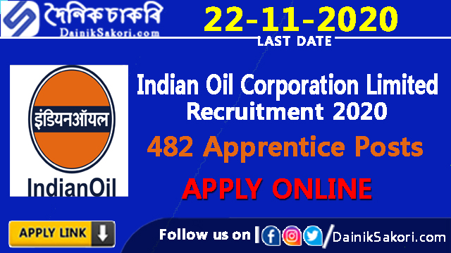 Indian Oil Corporation Limited (IOCL) 2020 Recruitment - 482 Apprentice Posts