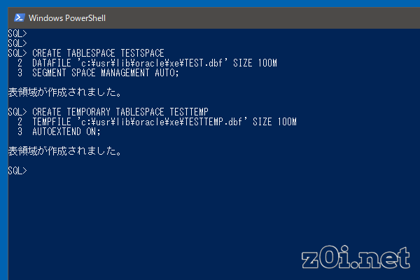 【Oracle XE】表領域作成から、ユーザー作成、テーブル作成までの手順 Plane Note