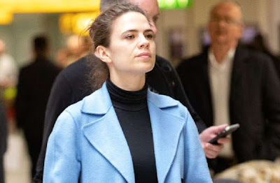 Hayley Atwell Arriving At Heathrow Airport in London