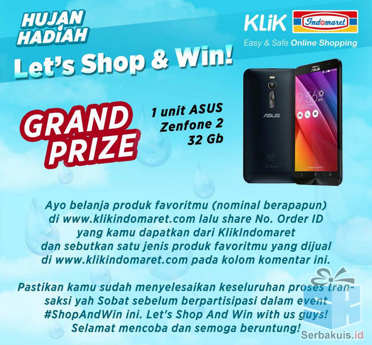 Undian Shop & Win Klikindomaret Berhadiah ASUS Zenfone 2 