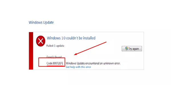 Cara Mengatasi Error Code 80072EFE Saat Update Windows