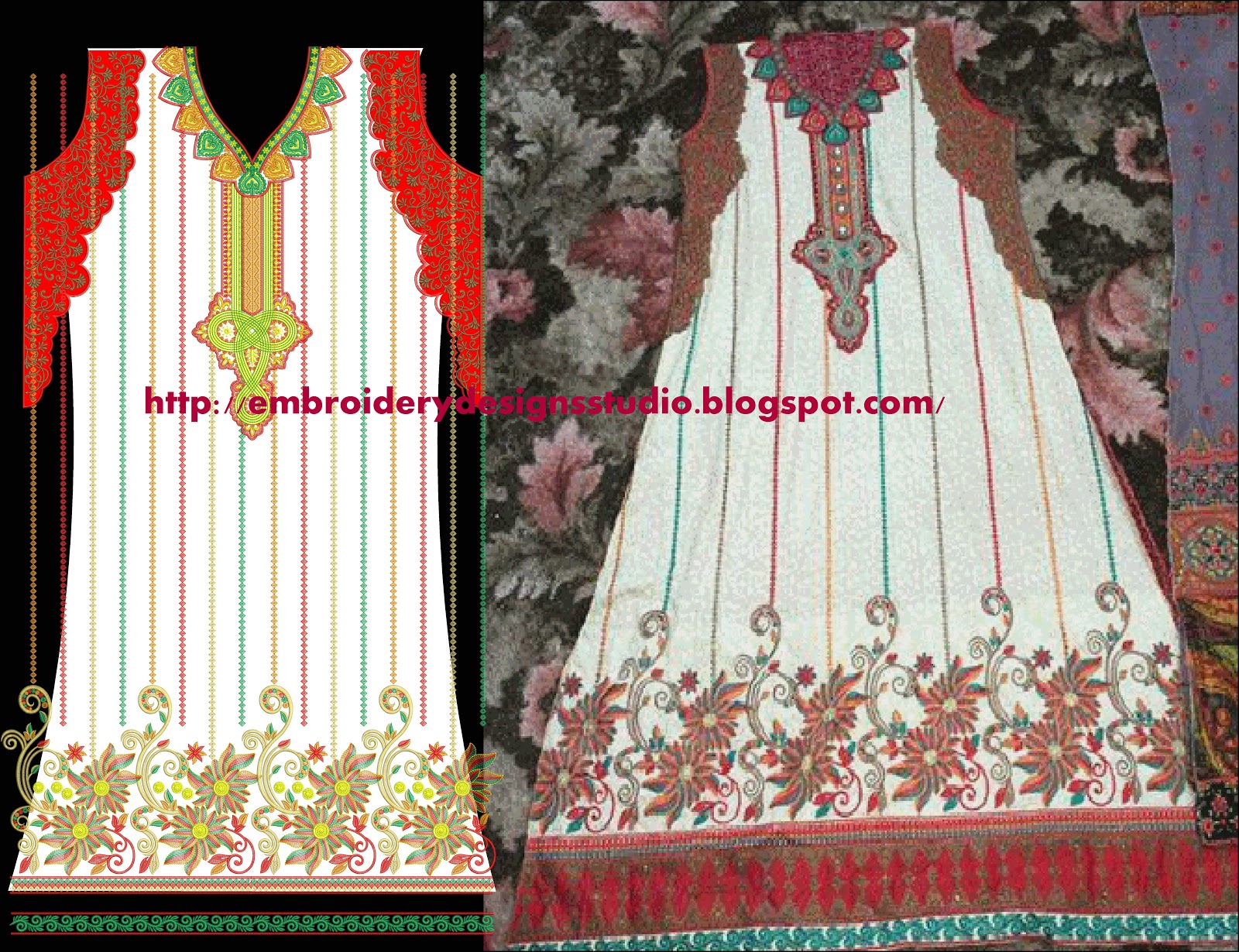 New Stylish All Over Jaal Embroidery Designs Free Embroidery Designs