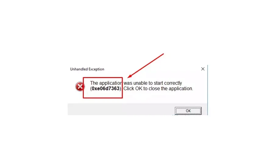 cara mengatasi error code 0xe06d7363