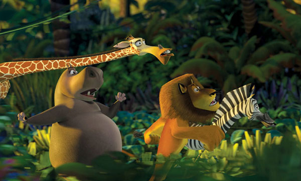 The animals in the jungle in Madagascar animatedfilmreviews.filminspector.com