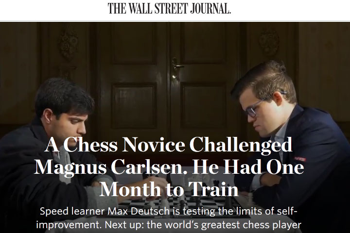 A Chess Novice Challenged Magnus Carlsen. He Had One Month to Train. - WSJ