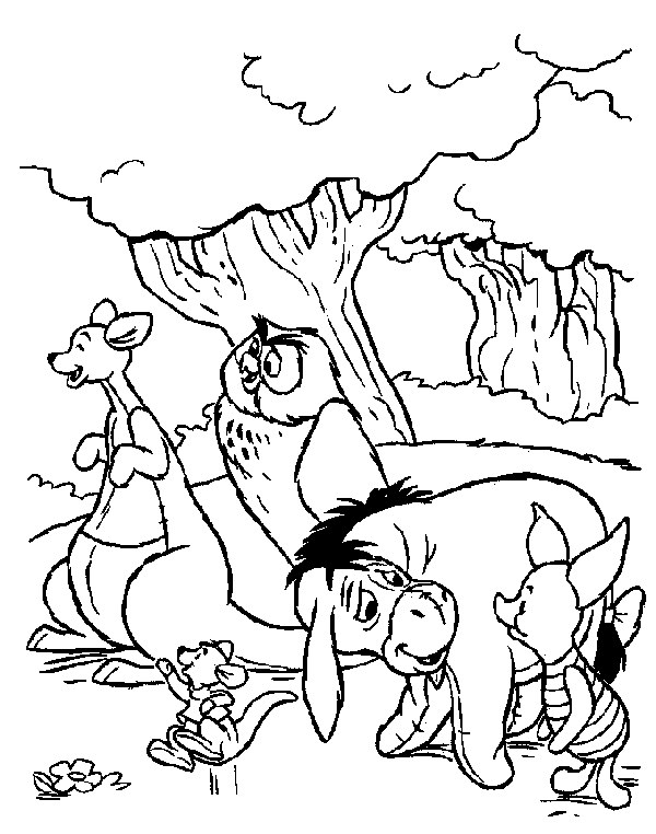 DESENE DE COLORAT cu WINNIE POOH planse si imagini de