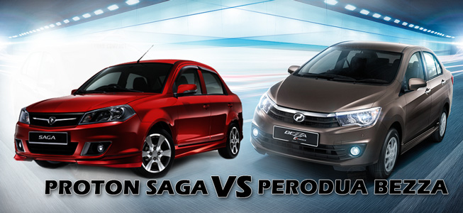 Perodua Bezza vs Proton Saga