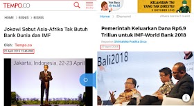 Dulu, Jokowi Sebut Asia-Afrika Tak Butuh Bank Dunia dan IMF