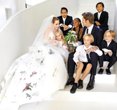 Hijos de Angelina Jolie y Brad Pitt Foto del matrimonio de Angelina Jolie y Brad Pitt con sus hijos