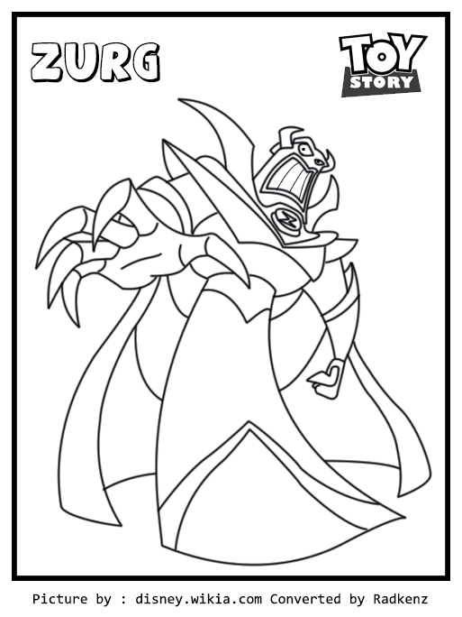 zurg coloring pages free - photo #2