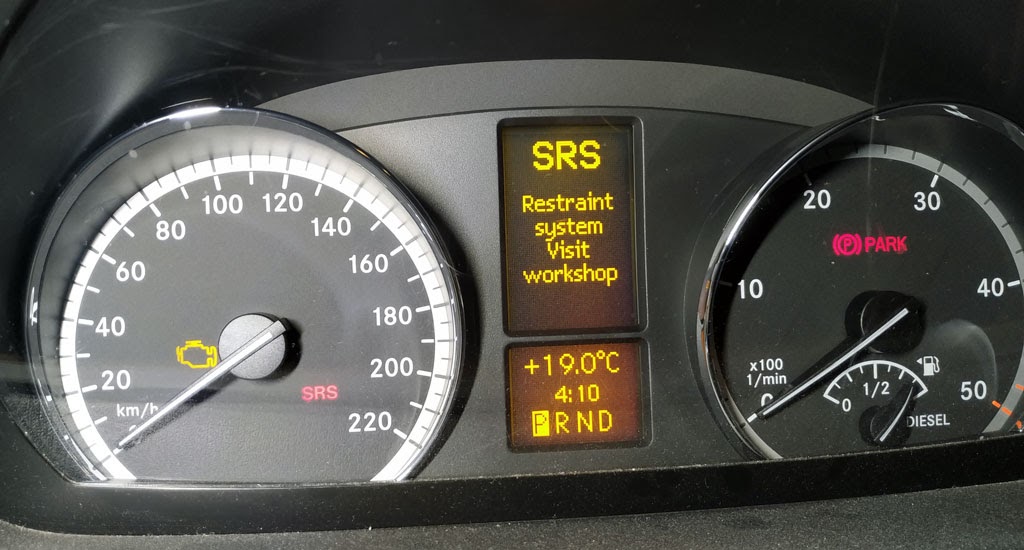 Reparar fallo SRS Mercedes W639 Vito-Viano en cinturón de seguridad