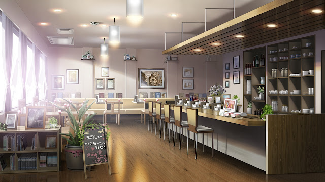 Anime Landscape: Cool Coffee Shop (Anime Background)