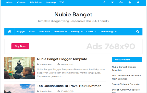 Nubie Banget Premium Blogger Template Free Download Nubie Banget Premium Blogger Template Free Download