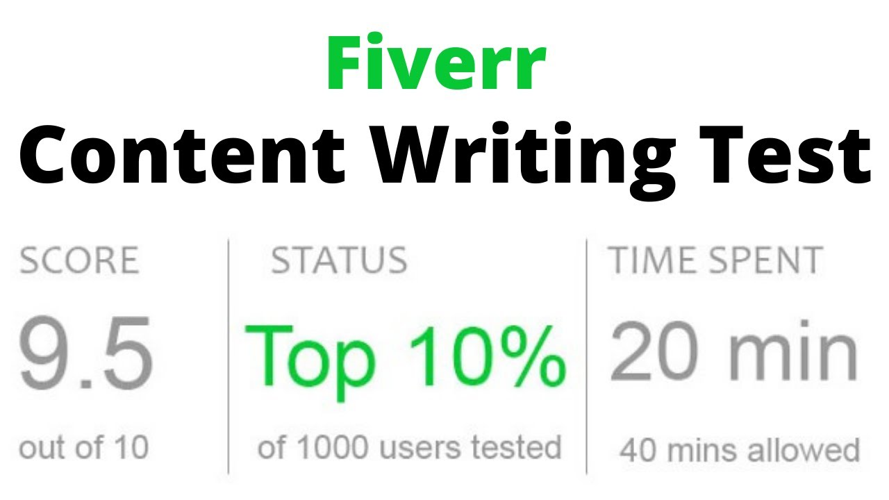 Fiverr Content Writing Test Answers 2021