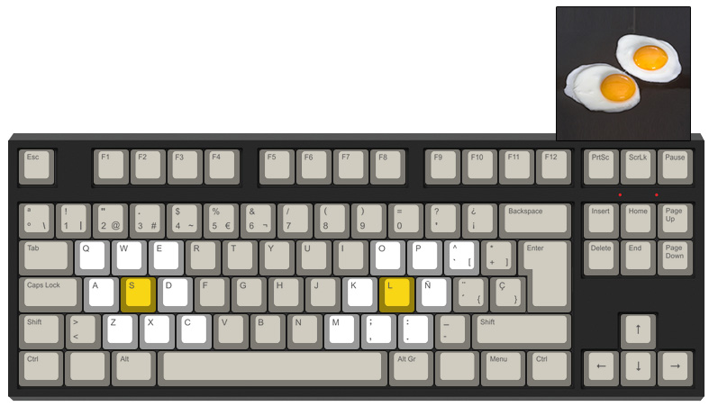 Two eggs - Diseño teclado mecánico - dPunisher