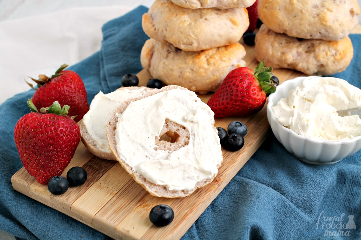 Frugal Foodie Mama Mixed Berry Greek Yogurt Bagels