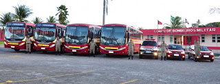 Corpo de Bombeiros irá receber novos ônibus do Governo do Estado nesta segunda 2 novas viaturas e onibus dos bombeiros foto walter rafael secom pb 2