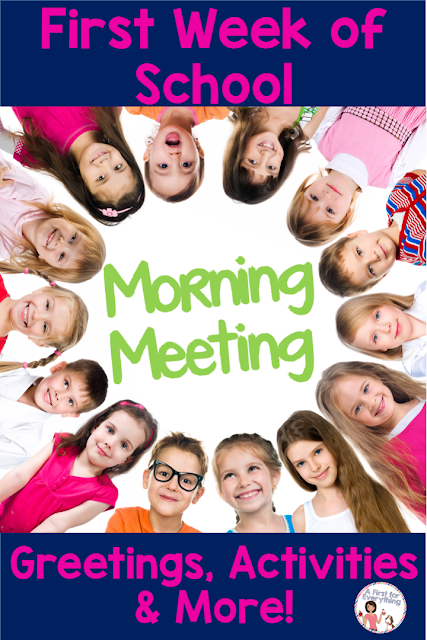 Help your kindergarten, 1st, or 2nd grade students get to know one another as they head back to school with these morning meeting greetings, activities, messages, and more! Set the tone first thing in the morning for collaborative, respectful classroom. {classroom management, responsive classroom, AM messages, elementary, 1st, 2nd, K, } #elementary #socialemotional