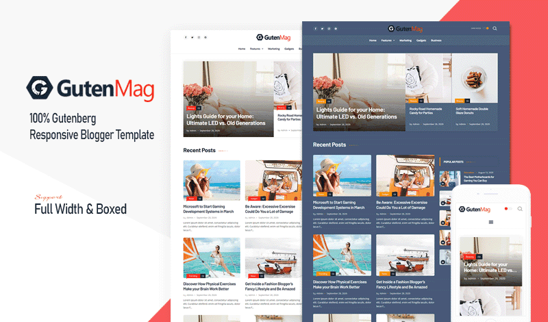 GutenMag Responsive Blogger Template Download