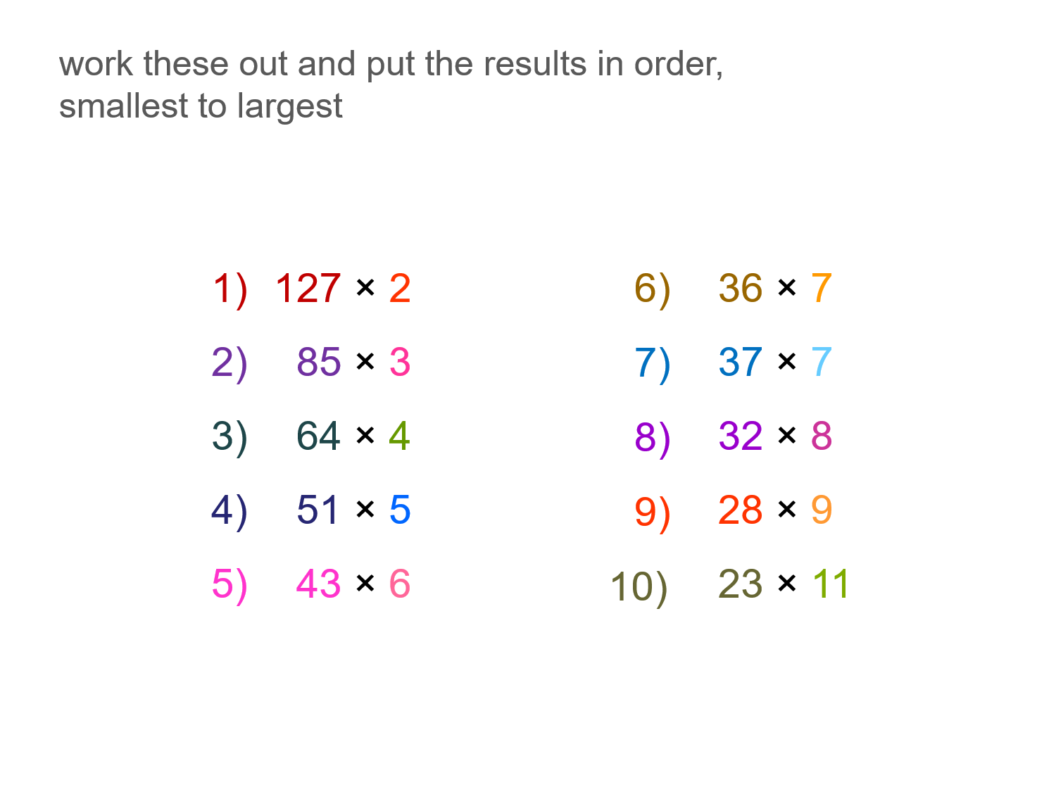 MEDIAN Don Steward mathematics teaching: multiplication, long by a digit