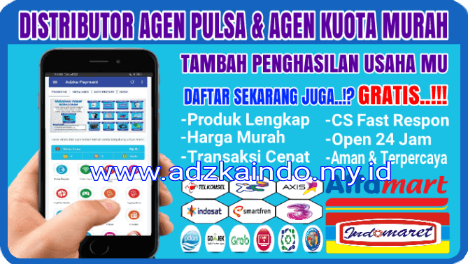 daftar agen pulsa murah adzka payment