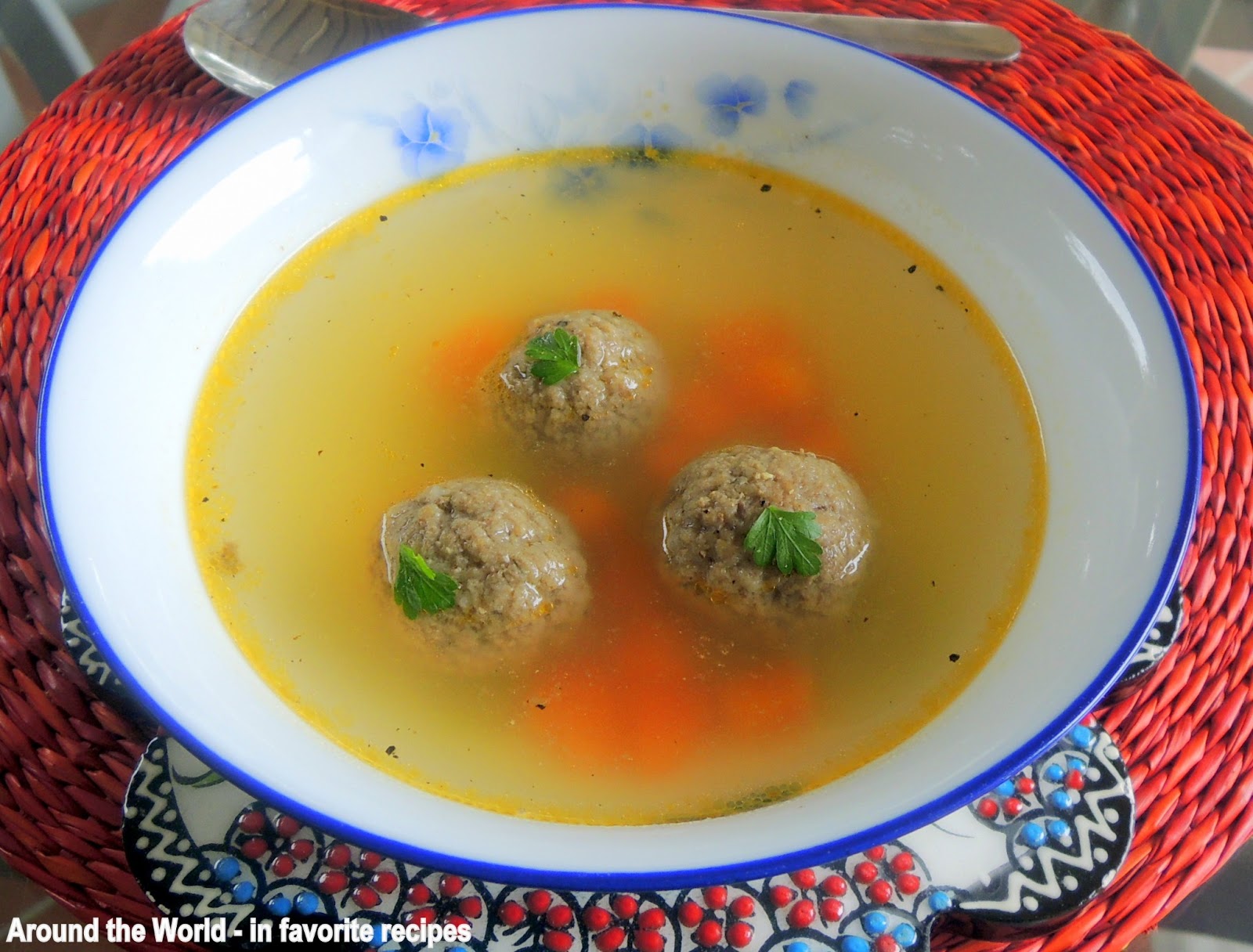 Around the World in favorite recipes German Liver Dumplings (Leberknoedel)