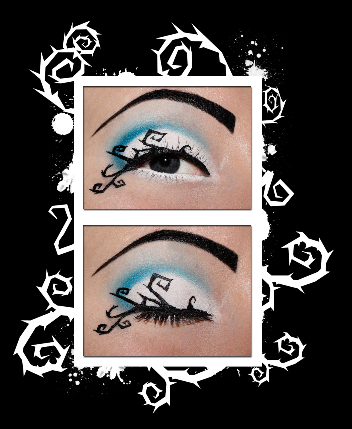 Madam Noire Makeup Studio Corpse Bride inspired makeup