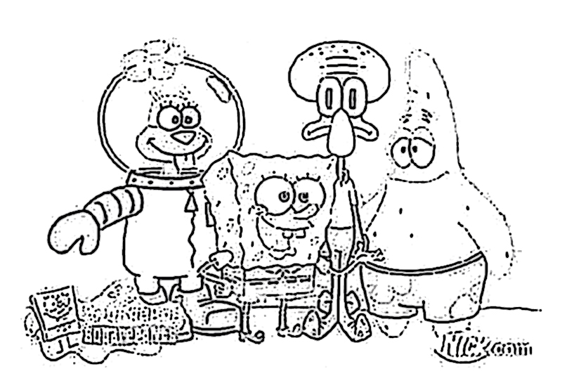 Gambar Mewarnai Spongebob Squarepants | gambar mewarnai spongebob