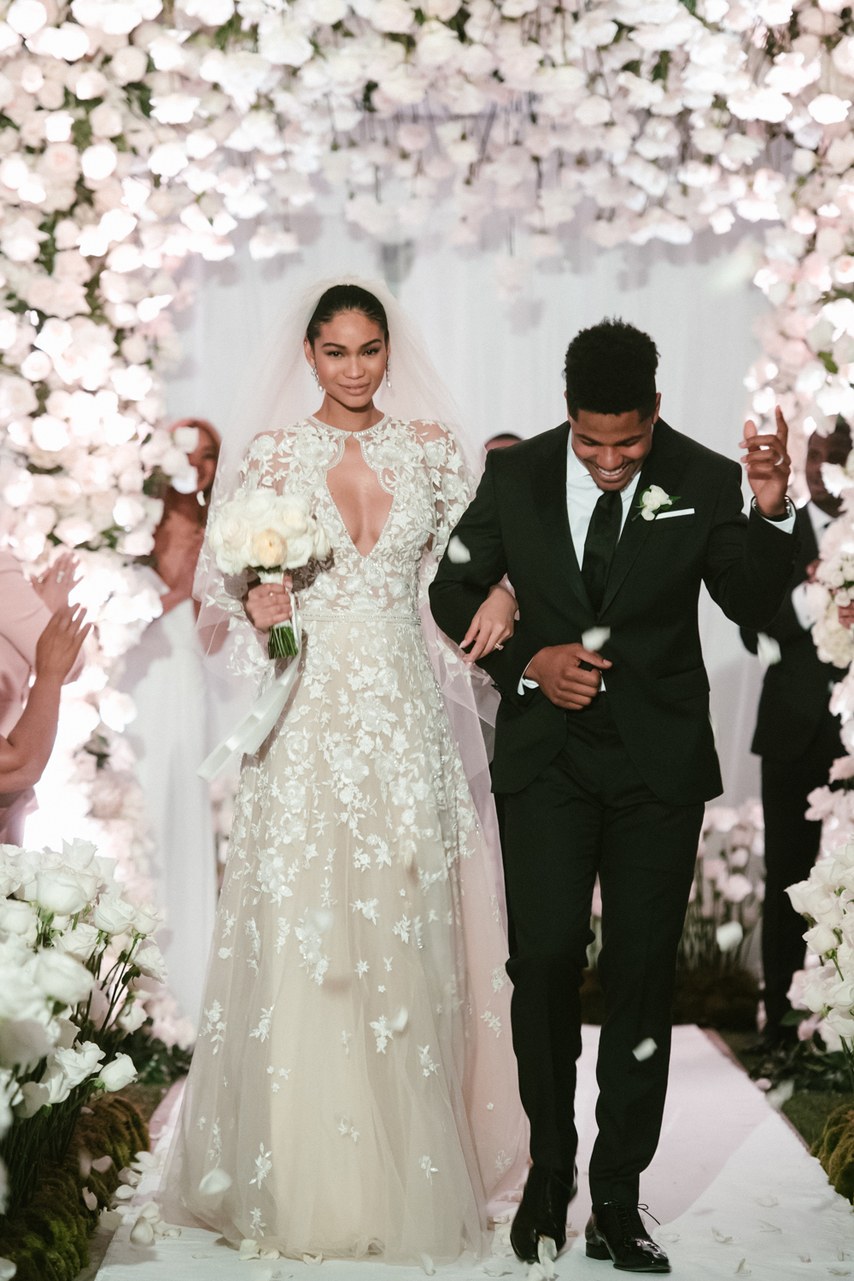 Wedding Inspiration: Victoria’s Secret Model Chanel Iman Selected Two Zuhair Murad Dresses for her March Wedding at the Beverly Hills Hotel