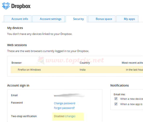 How to Enable 2 Step Verification For Dropbox