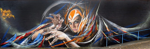 Street Art Collaboration By Adnate And Shida On The Streets Of Woolongong in Australia. 2