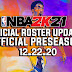 NBA 2K21 OFFICIAL ROSTER UPDATE 12.22.20 LATEST TRANSACTION, MORE JERSEYS, COURTS AND SHOES - OFFICIAL PRESEASON