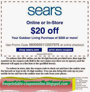 Free Printable Sears Coupons