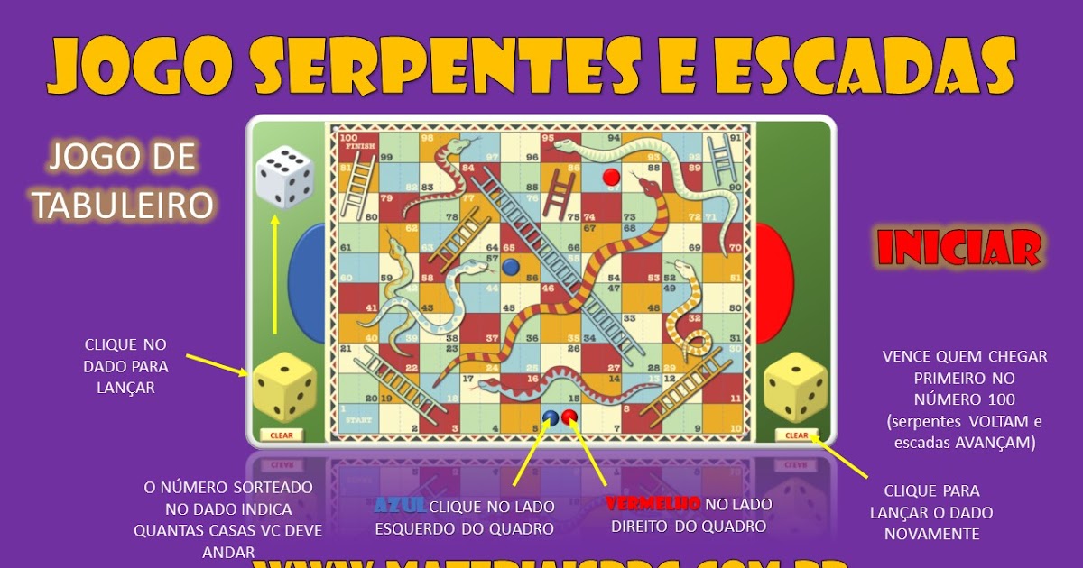 Jogo: Escadas e Serpentes - (PDF)